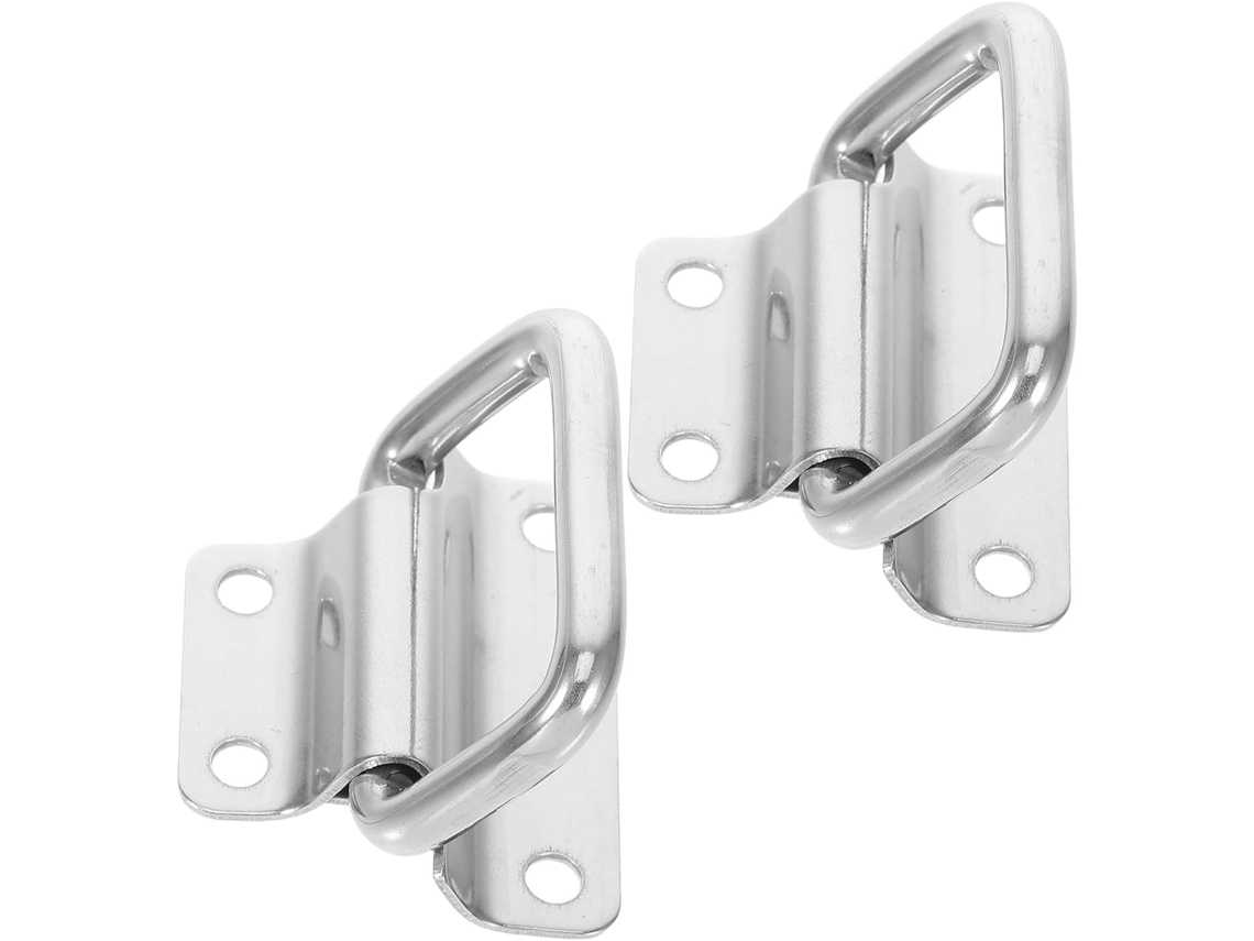 Fenical Conjunto De 2 Puxadores Dobráveis Em Aço Inoxidável Para Gavetas E Caixas Organizadoras, Com Design Moderno E