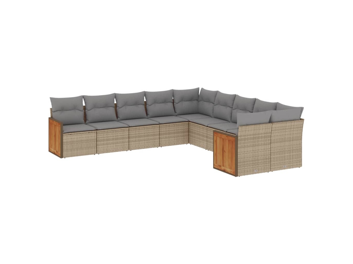 Garden Sofa Set, Garden Sofa Sets Vidaxl Bege Rattan / Vime (n/a)