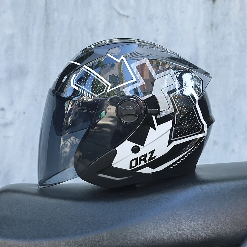Capacete De Motocicleta (m)abs 3/4, Certificado Dot, Resistente A Impactos E Ao Vento.
