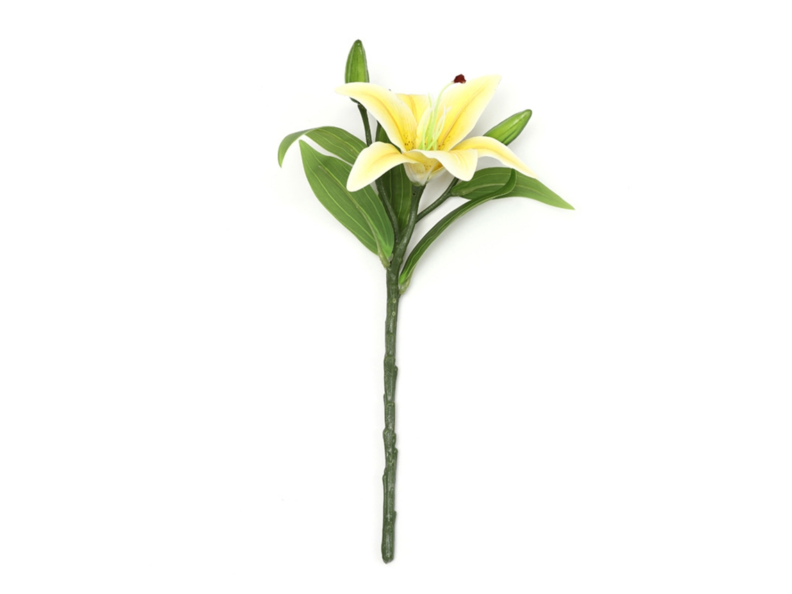 Laxiscreed Buquê De Lírio Individual Com Textura De Filme Para Decoração De Casa E Casamento, Amarelo