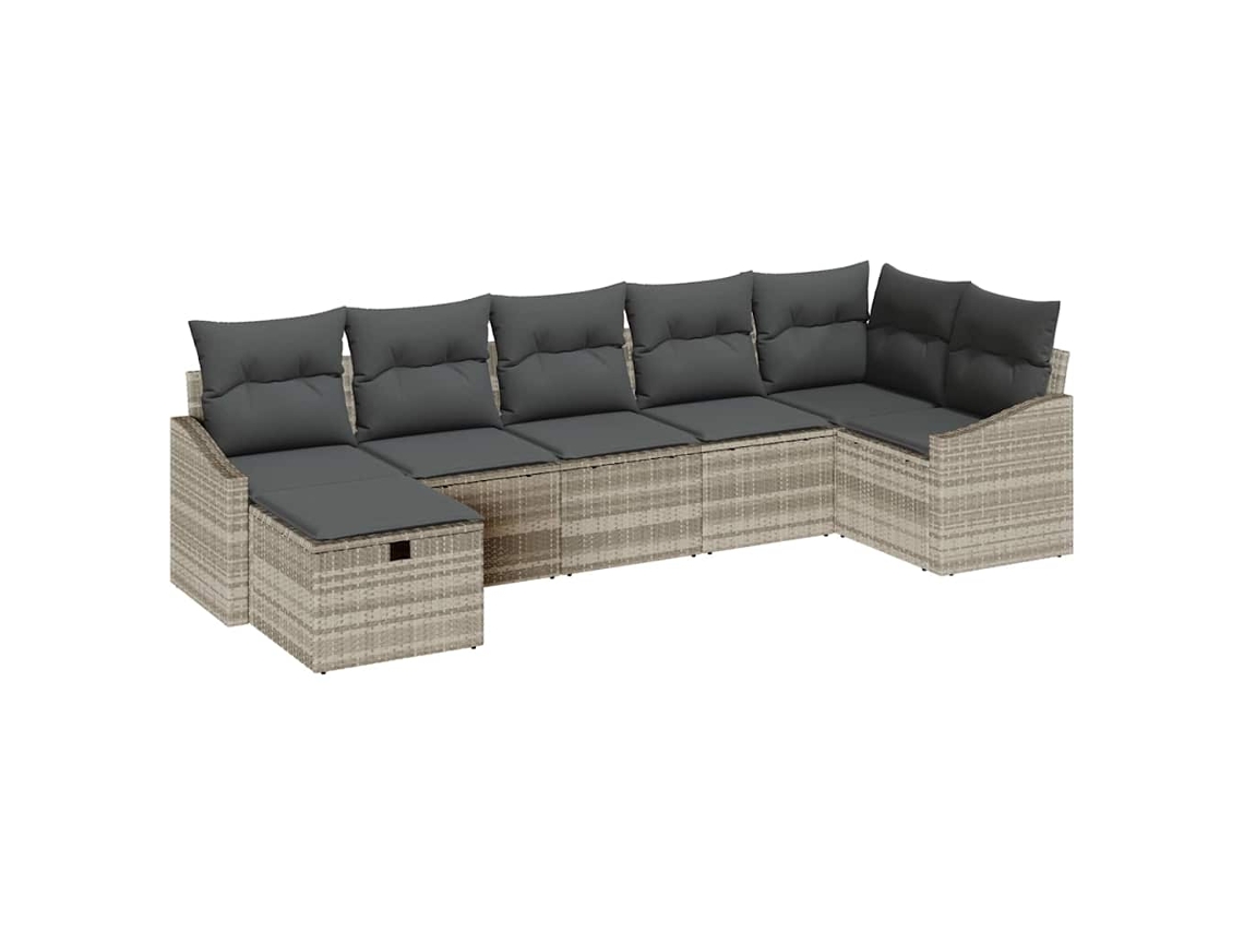 Maison Exclusive - Conjunto De Sofás Com Almofada 8 Pcs Vime Pe