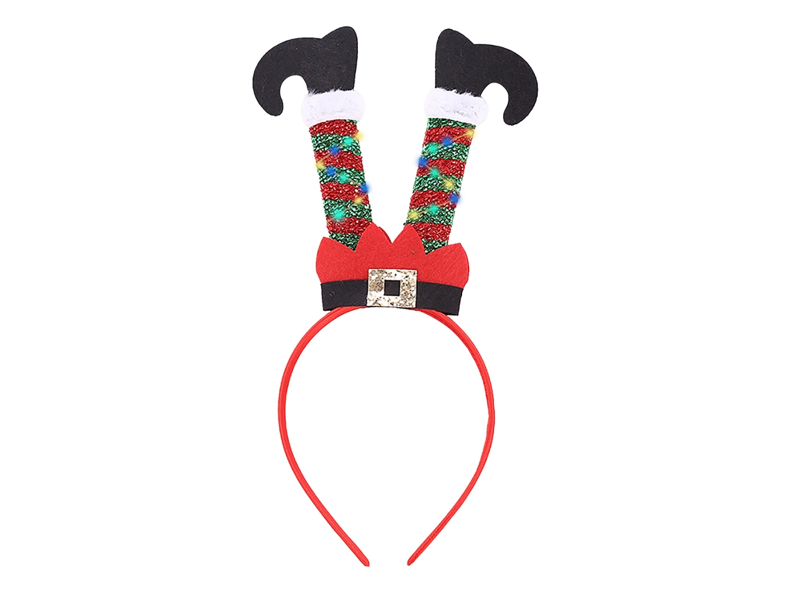 Tiara de Natal com Luz para Crianças e Fantasia de Elfo LAXISCREED