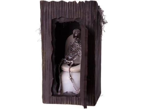 Figura DISFRAZZES Esqueleto Casa-de-Banho Luz + Movimento e Som (13 x 13 x 25 cm - Halloween)