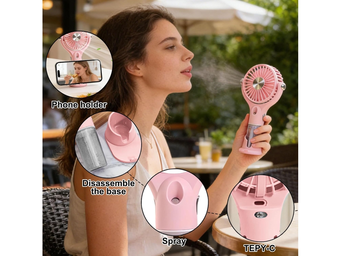 Ventilador Portátil Recarregável Usb Para Camping