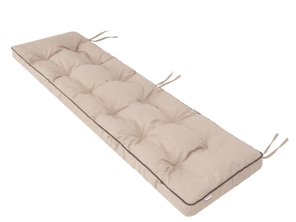 Almofada de Banco de Jardim com Almofada Grossa para Uso Ao Ar Livre. Comprimento: 150Cm Largura: 40Cm Bege SALES CORE