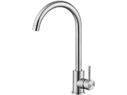 Torneira Misturadora De Cozinha, 1 Misturador De Cozinha Em Aço Inoxidável, 355 Mm), Água Quente E Fria (prata
