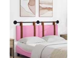 Vidaxl Cabeceira Suspensa Com Luz Led Rosa Pu Antigo