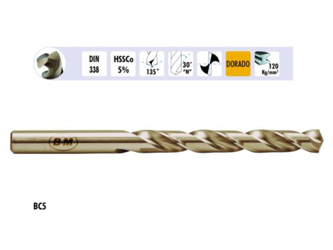Broca Din 338 Hss-Co Rectificada Ø 09 00 Mm BLUEMASTER
