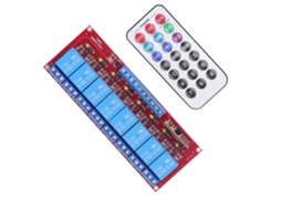 Placa Receptora De Rele Universal Infravermelho 8 Canais 10a Controle Remoto Seguro Diy 5v