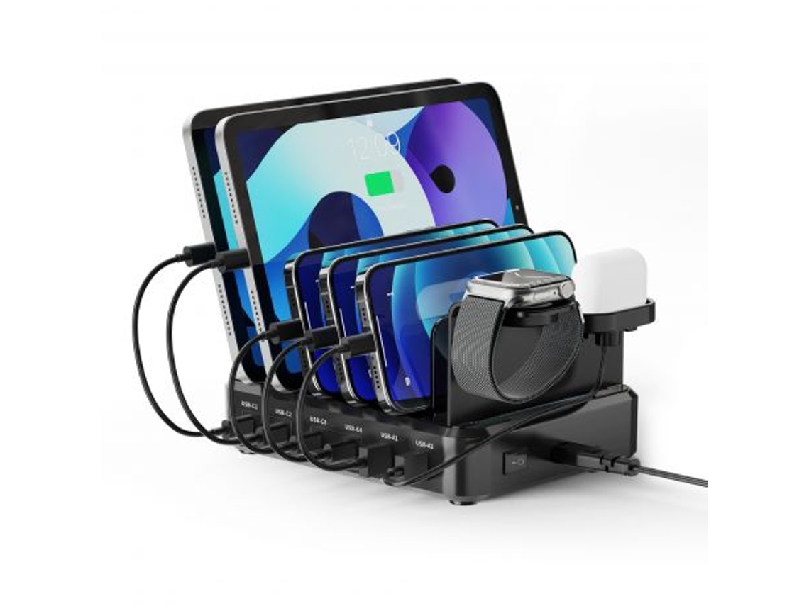 Estação de Carregamento EWENT EW1335 (130W - 6 Portas USB)
