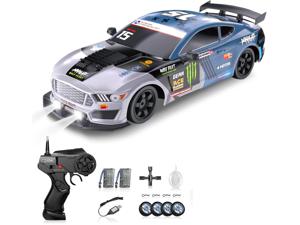 1/16 4wd Carro De Drift, Carro De Controle Remoto De Alta Velocidade 2.4ghz Com Luzes Led E Spray Digitallab (sc16a05)
