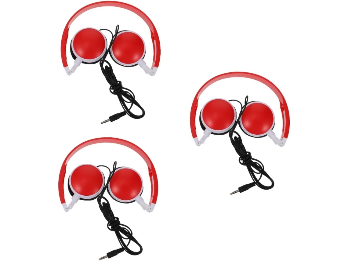 Conjunto De 3 Fones Ouvido Com Fio, Dobráveis, Para Meninos E Meninas, Ideais Para Escola E Viagens Som Estéreo