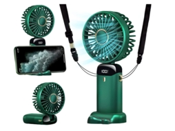 Ventilador De Mão Pessoal 5000mah Recarregável Com 5 Velocidades, Mini Ventilador Silencioso Com Display Led Yizhood (verde)