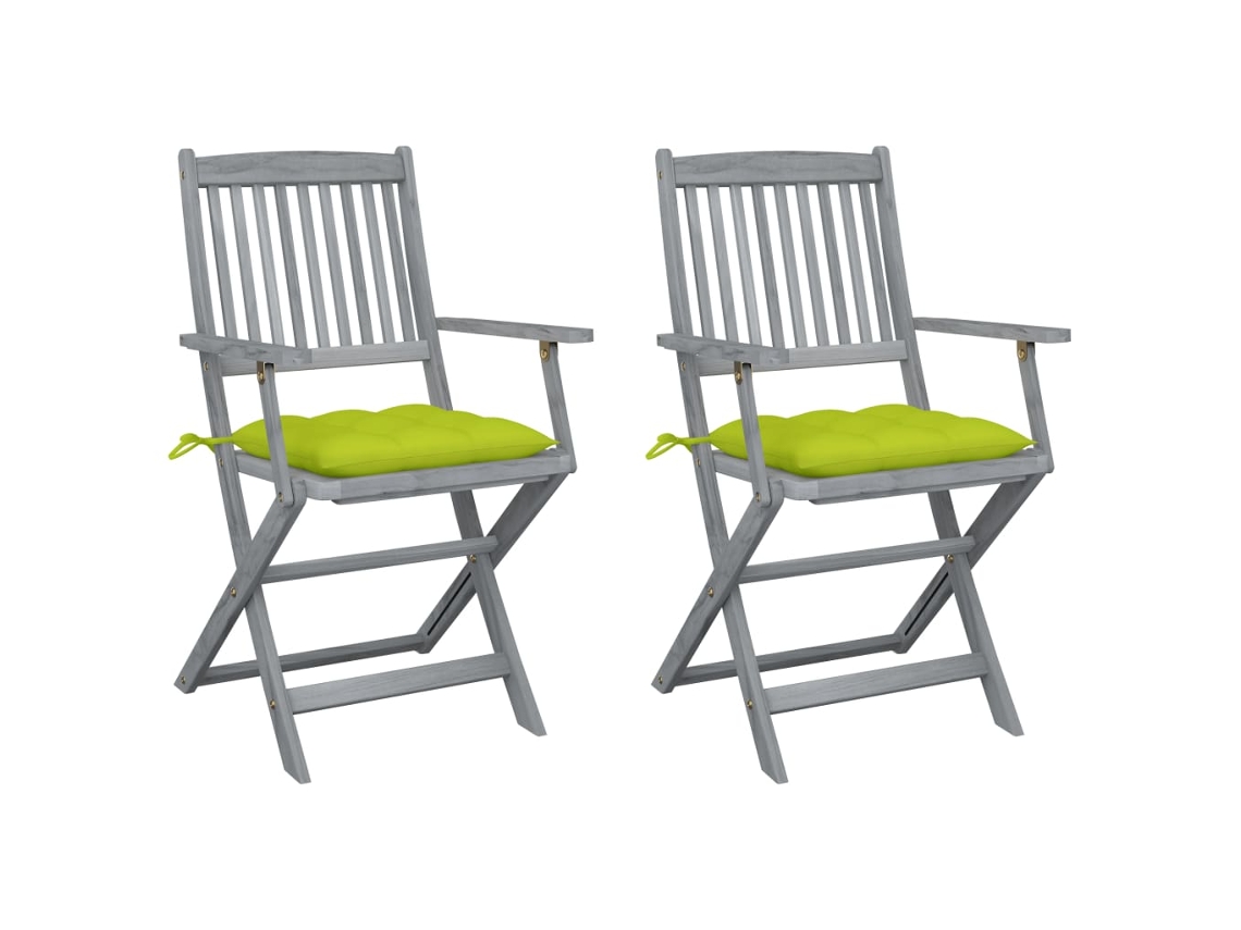 Folding Chair, Folding Chairs Vidaxl Verde Madeira De Acácia (n/a)