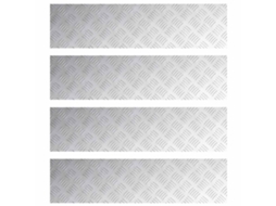 Conjunto 4 Degraus De Escada Vidaxl Prateado Alumínio (100 X 25 Cm)