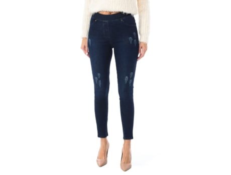Calça Jeans Longa Azul Feminina Q-en (M)