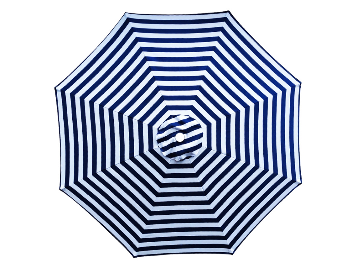 Cobertura de Reposição HENTEN HOME para Guarda sol com 8 Varetas (azul e Branco 2m Sem Armação de Guarda chuva)