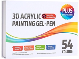 Canetas De Gel Acrílicas Coloridas 36/54 Cores, Ponta 1,0 Mm