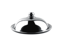 Tampa de Panela de Aço Inox com Vidro | S/MARCA