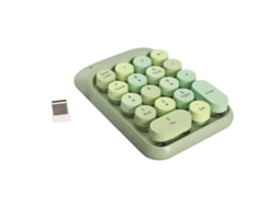Aetheria teclado Numérico Sem Fio 2.4g 18 Teclas Baixo Ruído Mini com Design Retrô e Anti deslizante para Computador