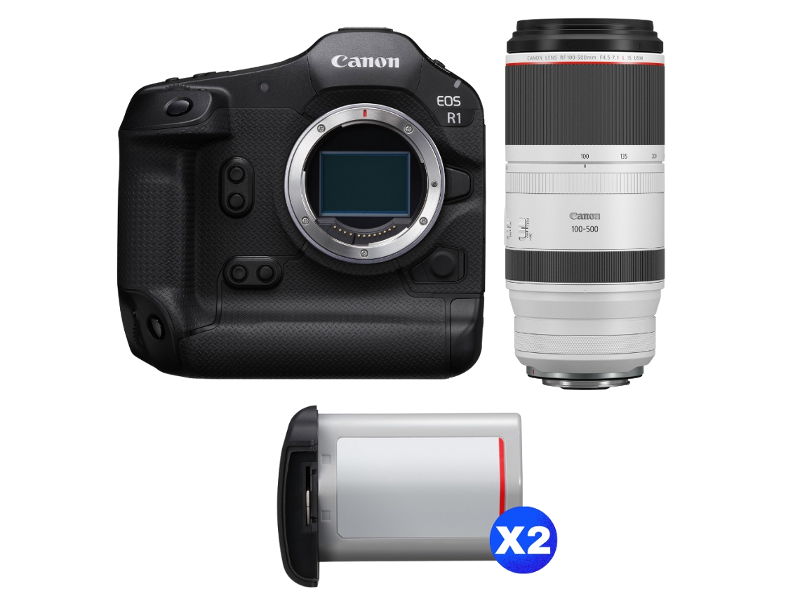 Eos R1 + Rf 100 500mm F/4.5 7.1 L Is Usm + 2 Canon Lp e19 + Ebook “20 Dicas para Fotos Que Impressionam” CANON