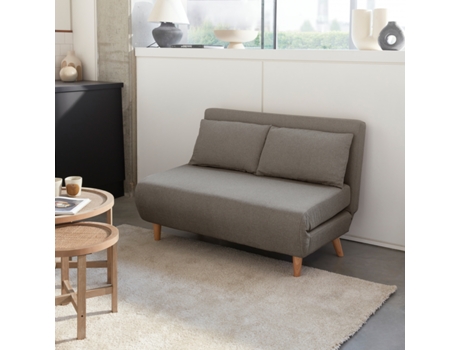 Sofá Cama de 2 Lugares ALICE'S HOME (120 x 89 x 80 - Poliéster - Cinzento)