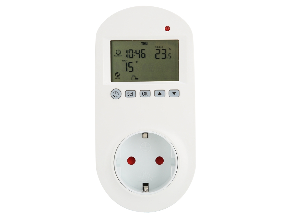 Termostato Primerox Plug in Programável 16a para Controle de Temperatura de Aquecimento