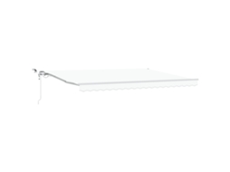 Toldo Retrátil Automático Com Led Branco Vidaxl Branco Poliéster (450 X 300 Cm)