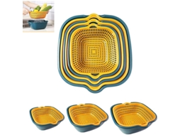 Conjunto de 6 Coladores Desmontáveis 2 em 1 para Legumes e Frutas