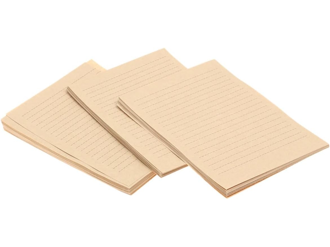150 Folhas De Papel Kraft Vintage Para Cartas E Escritos.