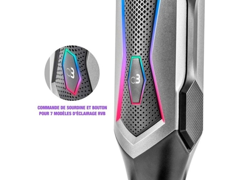 Microfone Condensador Profissional e Iluminação Rgb Mic150 Da DYNABASS