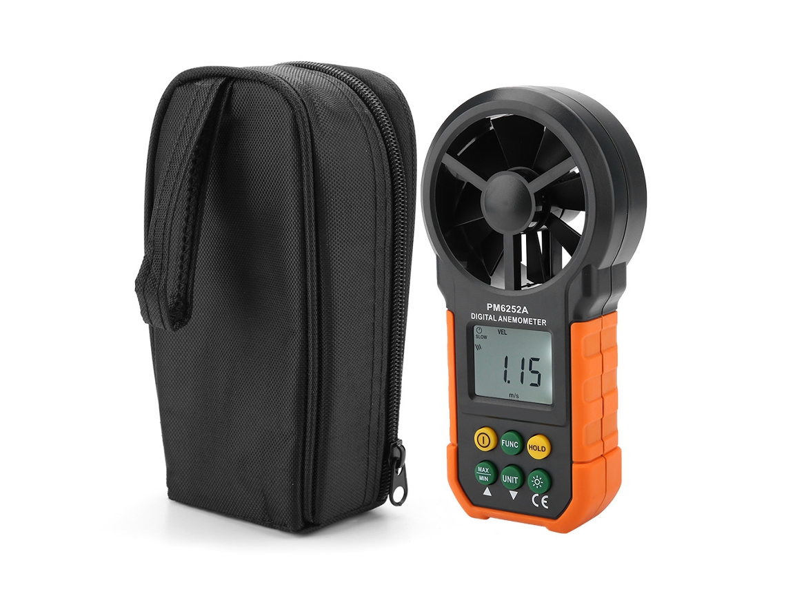 Peakmeter PM6252A Anemômetro Digital para Velocidade e Volume de Ar | S/MARCA