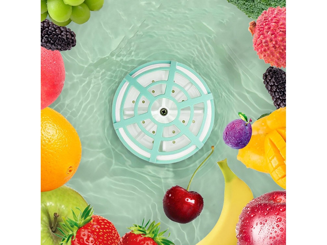 Máquina De Lavar Frutas E Vegetais, Lavadora De Alimentos Portátil De 4,92 Polegadas, Verde,chrui