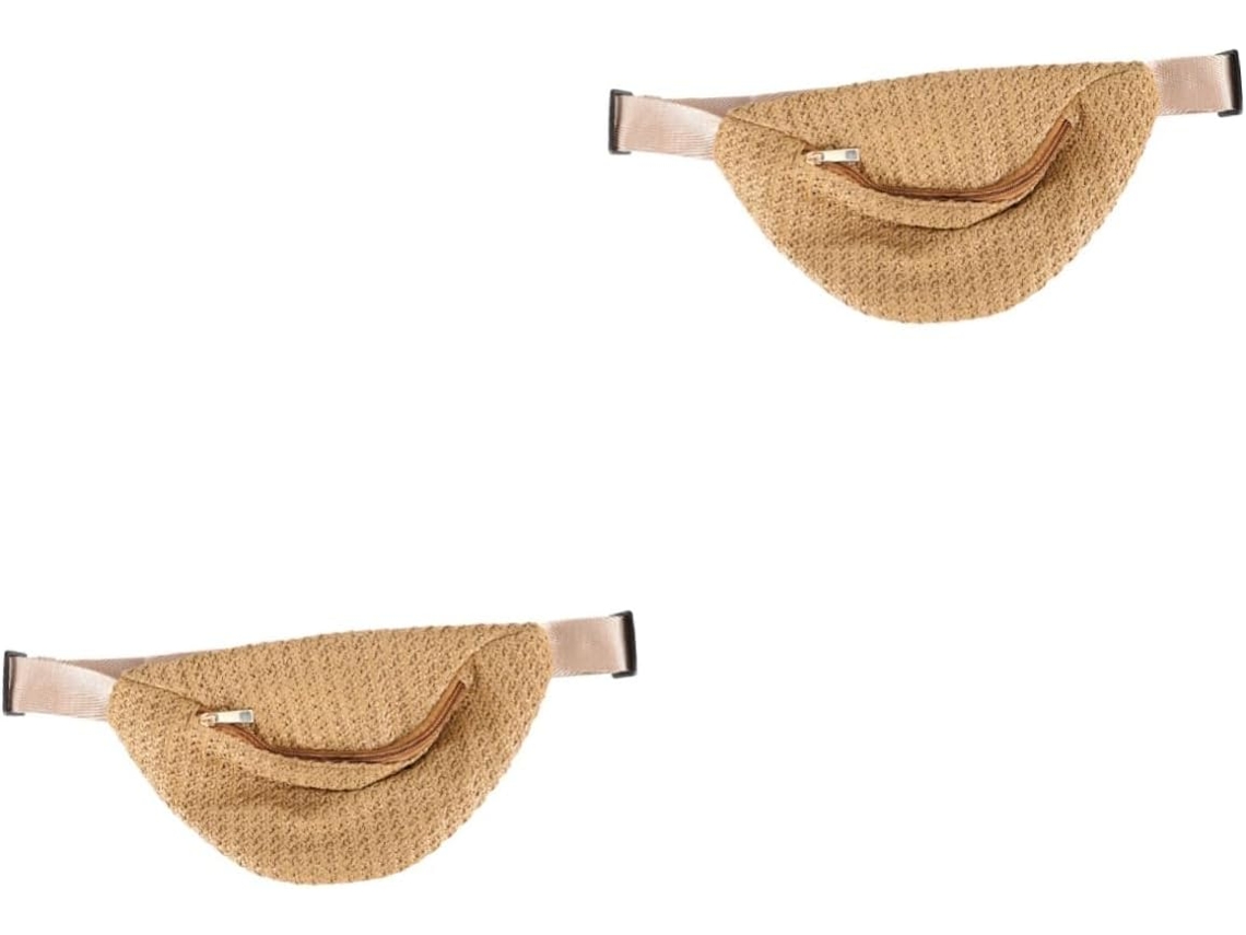Conjunto De 2 Elegantes Bolsas De Ombro Em Palha Trançada Para Mulheres, Ideais Para Compras E Viagens.