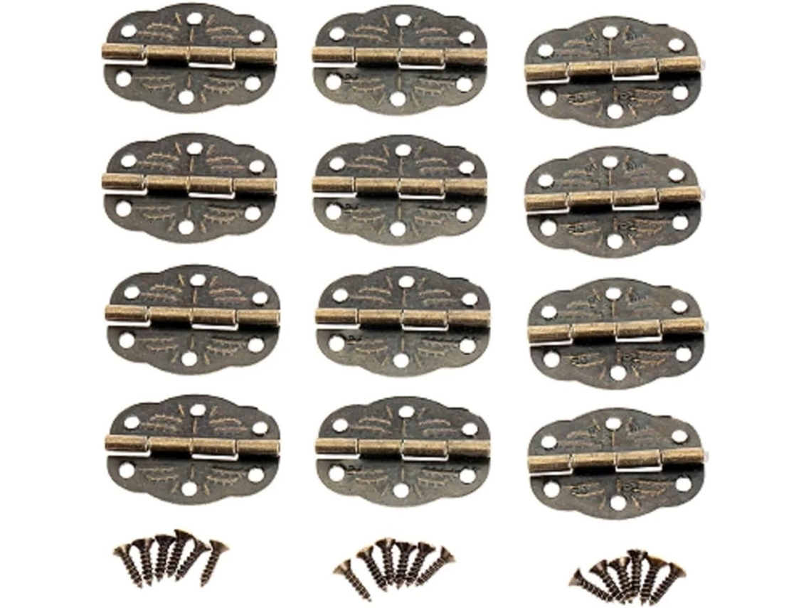 20 Dobradiças Decorativas Antigas De 30x22mm Para Móveis, Caixas De Joias E Presentes Madeira Acessórios Ferragens Para