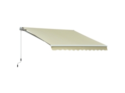 Toldo Retrátil Manual S/MARCA (295x250cm, ângulo ajustável, vira brela, creme, exterior)