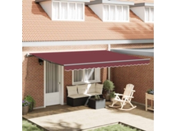 Vidaxl Toldo Retrátil Automático 450x300 Cm Bordô