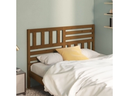 Vidaxl Cabeceira De Cama 126x4x100 Cm Pinho Maciço Castanho Mel