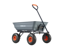 VEVOR Poly Garden Dump Cart Carrinhos e Vagões para Serviços Pesados 4 Pés Cúbicos 600 Libras