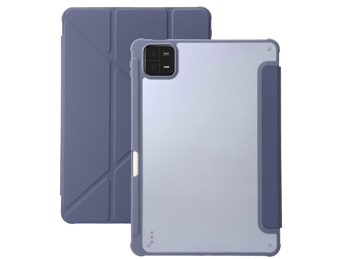 Capa para tablet de couro sintético transparente e acrílico Webake