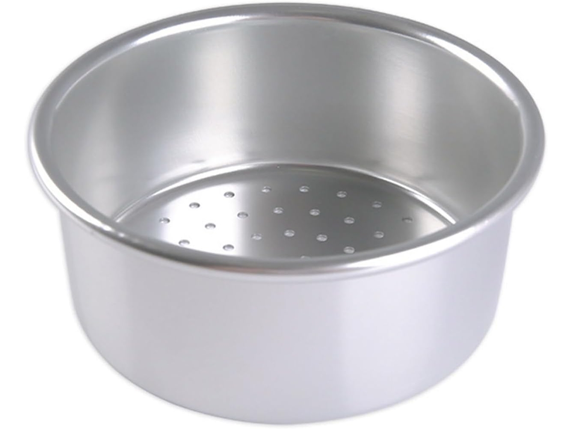 Forma de liga de alumínio para assar pudins e gelatinas.
