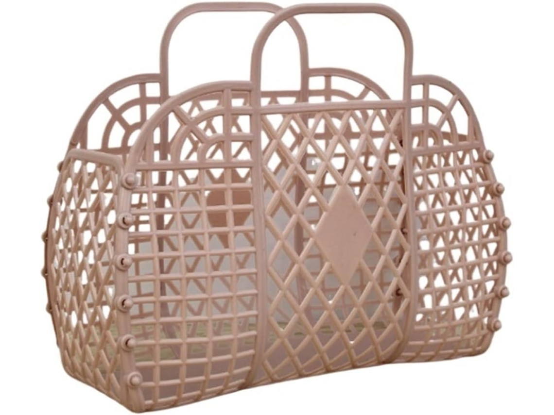 Cesto de Plástico Removível para Chuveiro com Espaço Interno para Roupas, Compras e Organização | S/MARCA