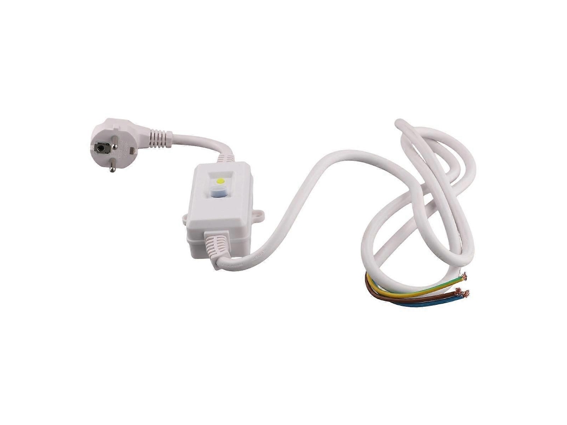 Disjuntor Diferencial Residual Com Cabo, Adaptador De Proteção Pessoal, Plugue Europeu, Branco Olysi Shop (dr)