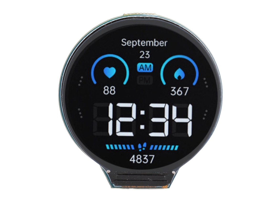 Placa De Desenvolvimento Lcd De 1,28 Polegadas Módulo De Tela Circular Ips Wifi Bluetooth