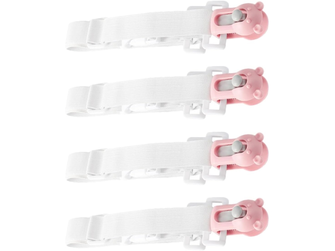 Conjunto de 4 Prendedores Edredom Nylon e Plástico Resistentes para Fixar o Presente Ideal Chá Bebê CHABERLU
