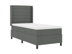 Conjunto 1 Cama Box Vidaxl Cinzento Tecido (200 X 80 Cm)