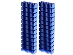 2pcs Radiador De Alumínio Para Resfriamento De Cpu, Peças Industriais, Cor Royalblue, Modelo P35x14x120