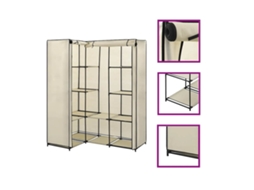 Vidaxl Roupeiro De Canto 130x87x169 Cm Creme