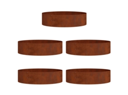 Anel de Vaso 5 Pcs - Floreira Castanho 80 X 80 X 20 Cm HARLANV1