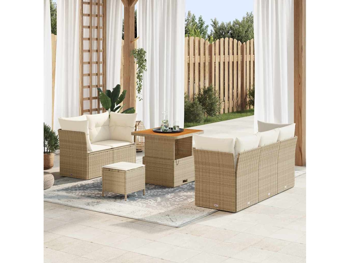 Vidaxl Conjunto De Sofá De Jardim 8 Unid. 5-número De Lugares